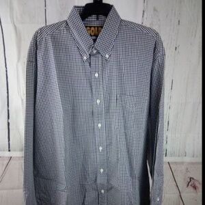 Gold 24K Premium Size L Blue Check LS Shirt